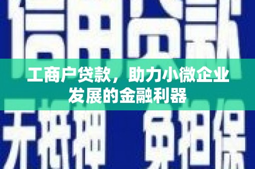 临邑工商户贷款，助力小微企业发展的金融利器