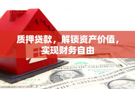 武隆质押贷款，解锁资产价值，实现财务自由
