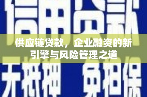 裕民供应链贷款，企业融资的新引擎与风险管理之道