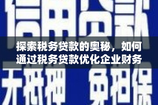 齐齐哈尔探索税务贷款的奥秘，如何通过税务贷款优化企业财务