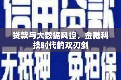 宣汉贷款与大数据风控，金融科技时代的双刃剑