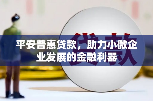鄂城平安普惠贷款，助力小微企业发展的金融利器