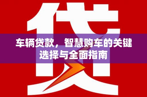 尼勒克车辆贷款，智慧购车的关键选择与全面指南