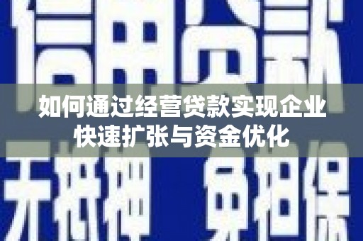 普格如何通过经营贷款实现企业快速扩张与资金优化