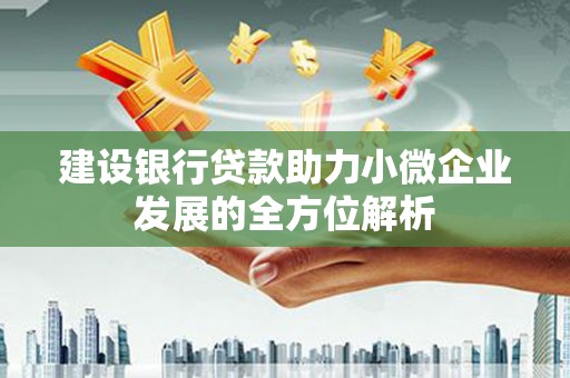 荃湾建设银行贷款助力小微企业发展的全方位解析