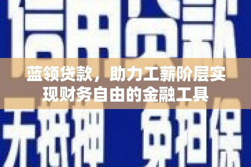 横县蓝领贷款，助力工薪阶层实现财务自由的金融工具